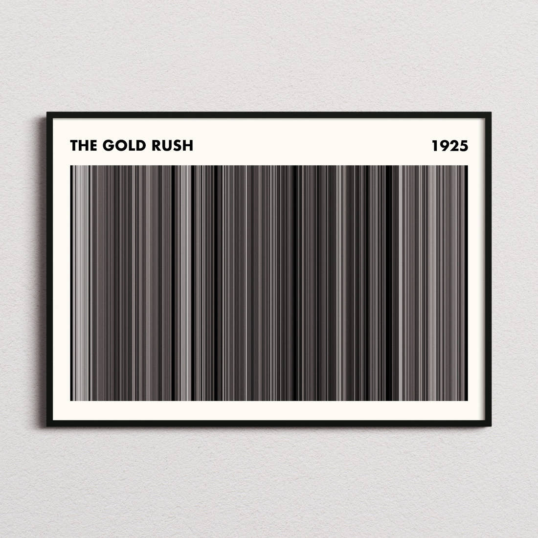 The Gold Rush Movie Barcode Poster - Simplified