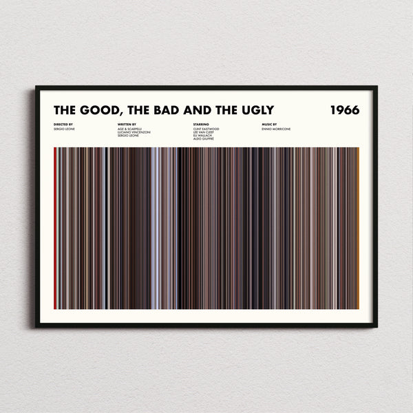 The Good The Bad And The Ugly Movie Barcode Poster