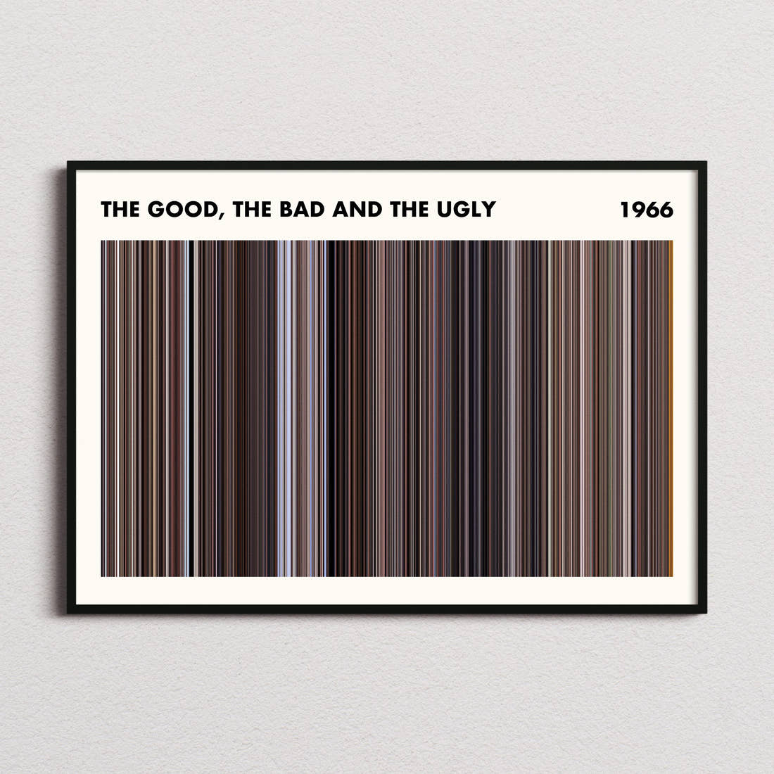 The Good, the Bad and the Ugly Movie Barcode Poster - Simplified