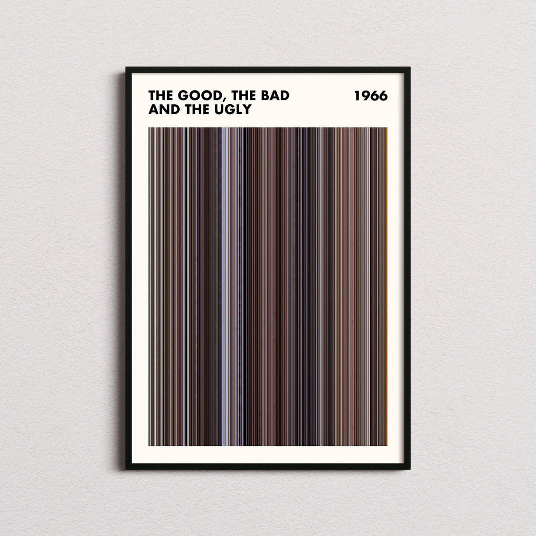 The Good, the Bad and the Ugly Movie Barcode Poster - Simplified