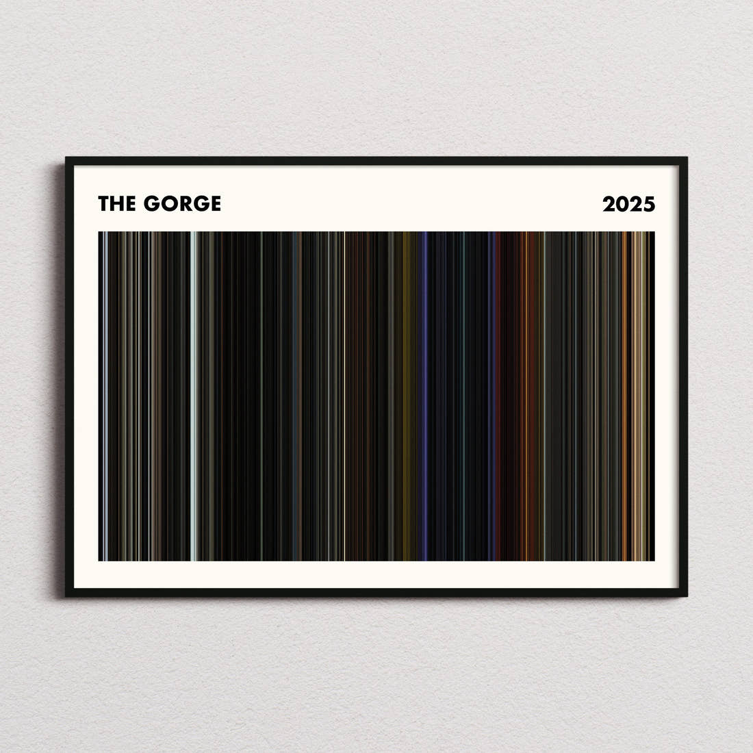 The Gorge Movie Barcode Poster - Simplified