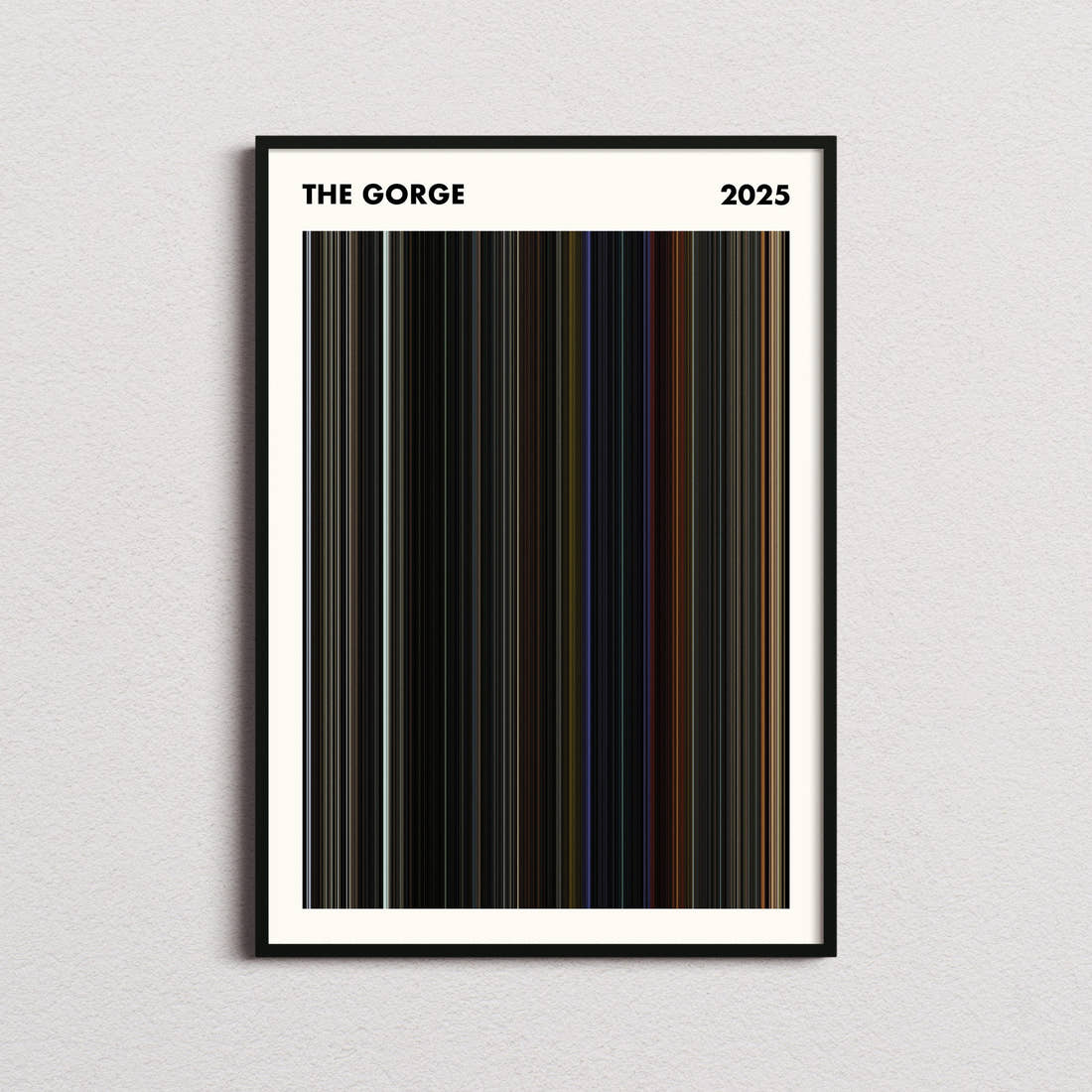 The Gorge Movie Barcode Poster - Simplified