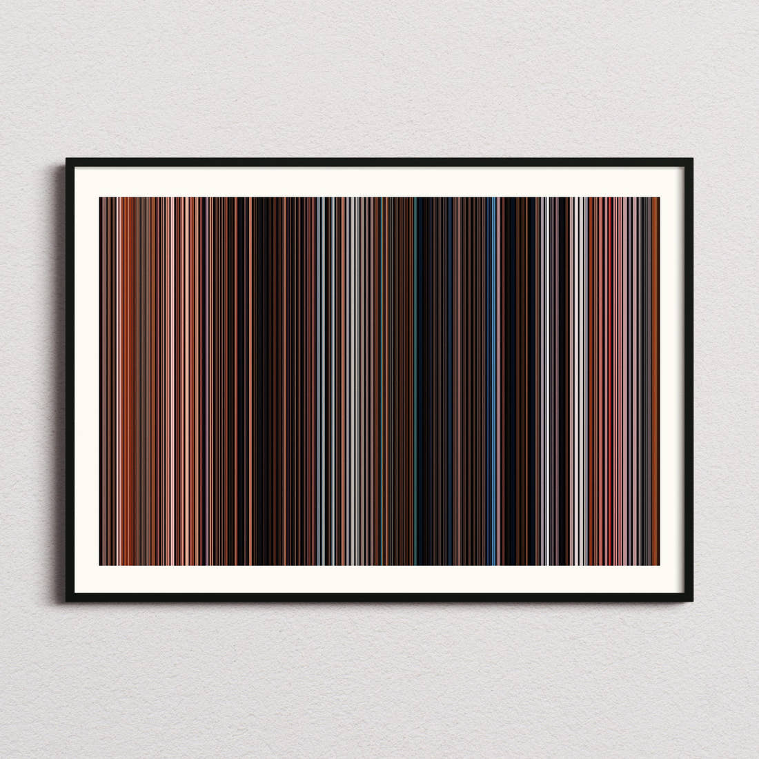 The Grand Budapest Hotel Movie Barcode Poster - Barcode Only