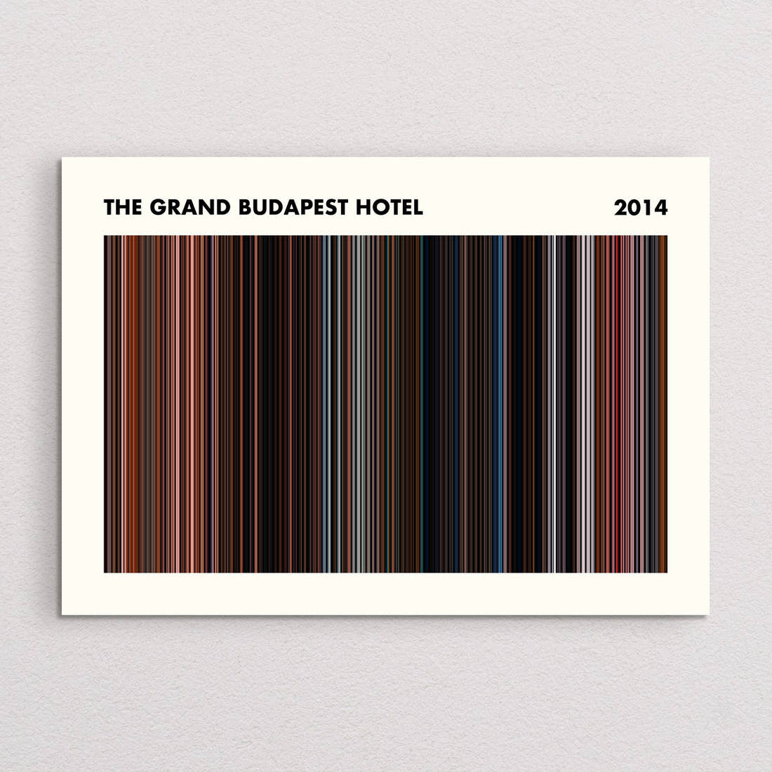 The Grand Budapest Hotel Movie Barcode Print