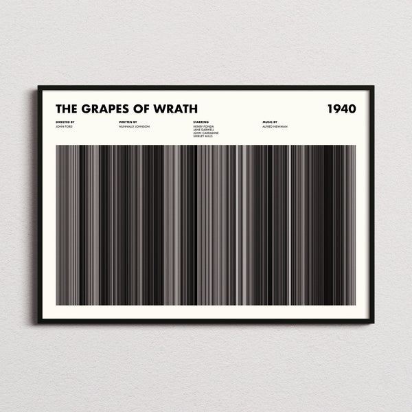 The Grapes Of Wrath Movie Barcode Poster