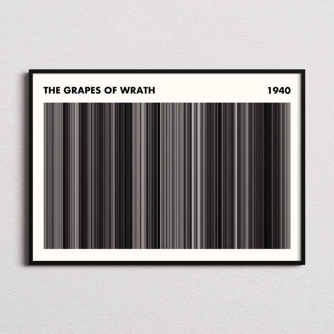 The Grapes Of Wrath Movie Barcode Poster - Simplified
