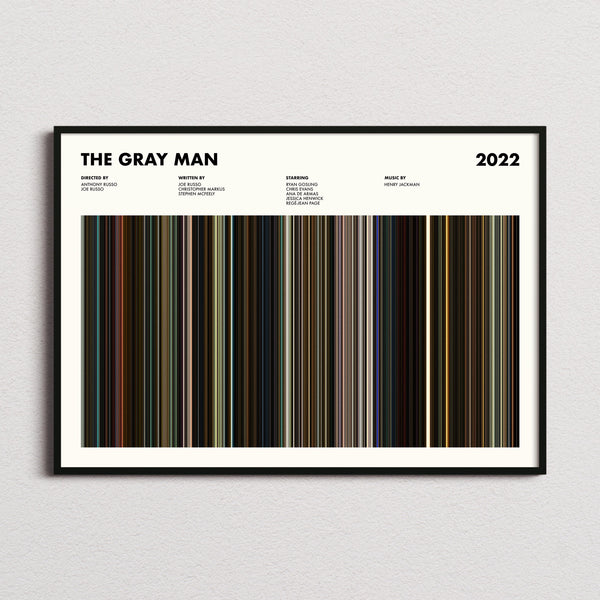 The Gray Man Movie Barcode Poster