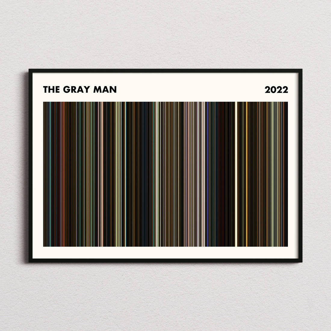 The Gray Man Movie Barcode Poster - Simplified