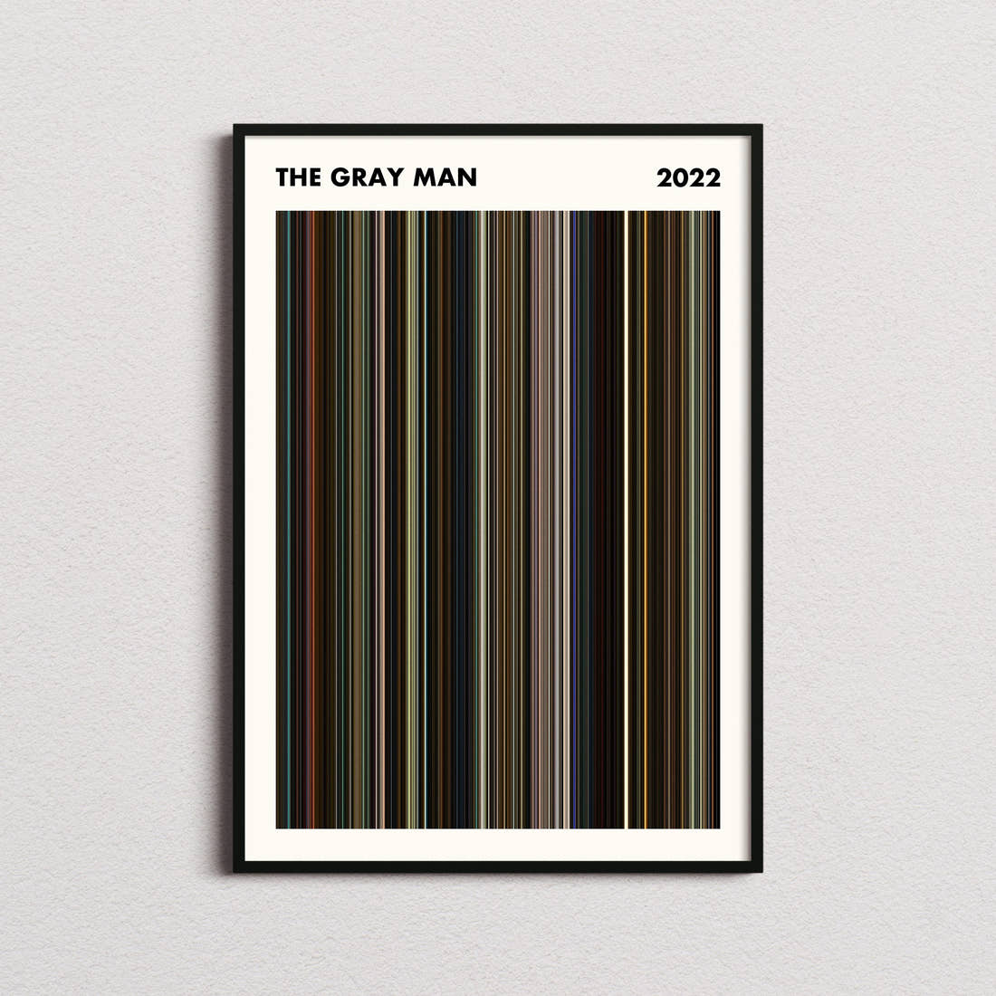 The Gray Man Movie Barcode Poster - Simplified