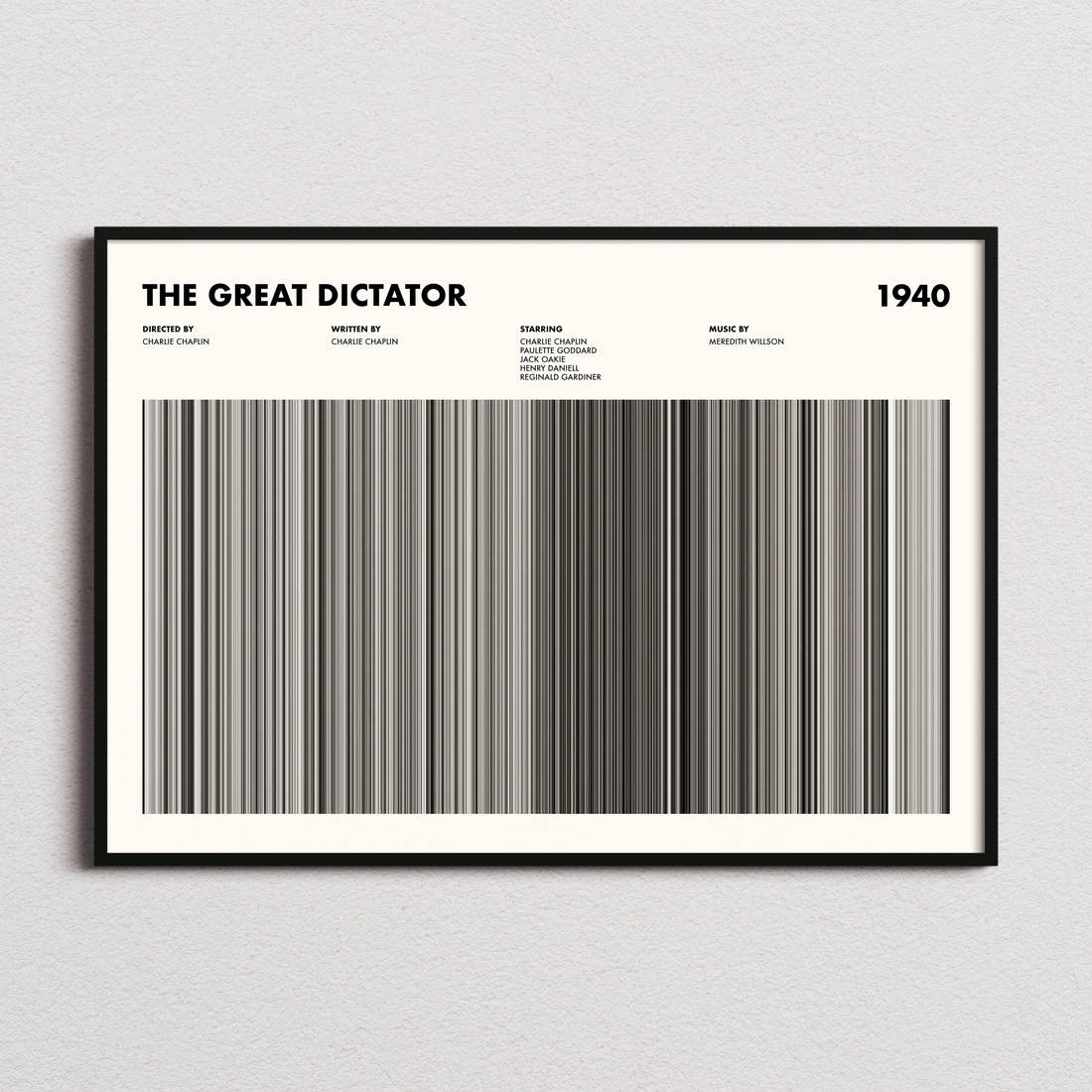 The Great Dictator Movie Barcode Poster