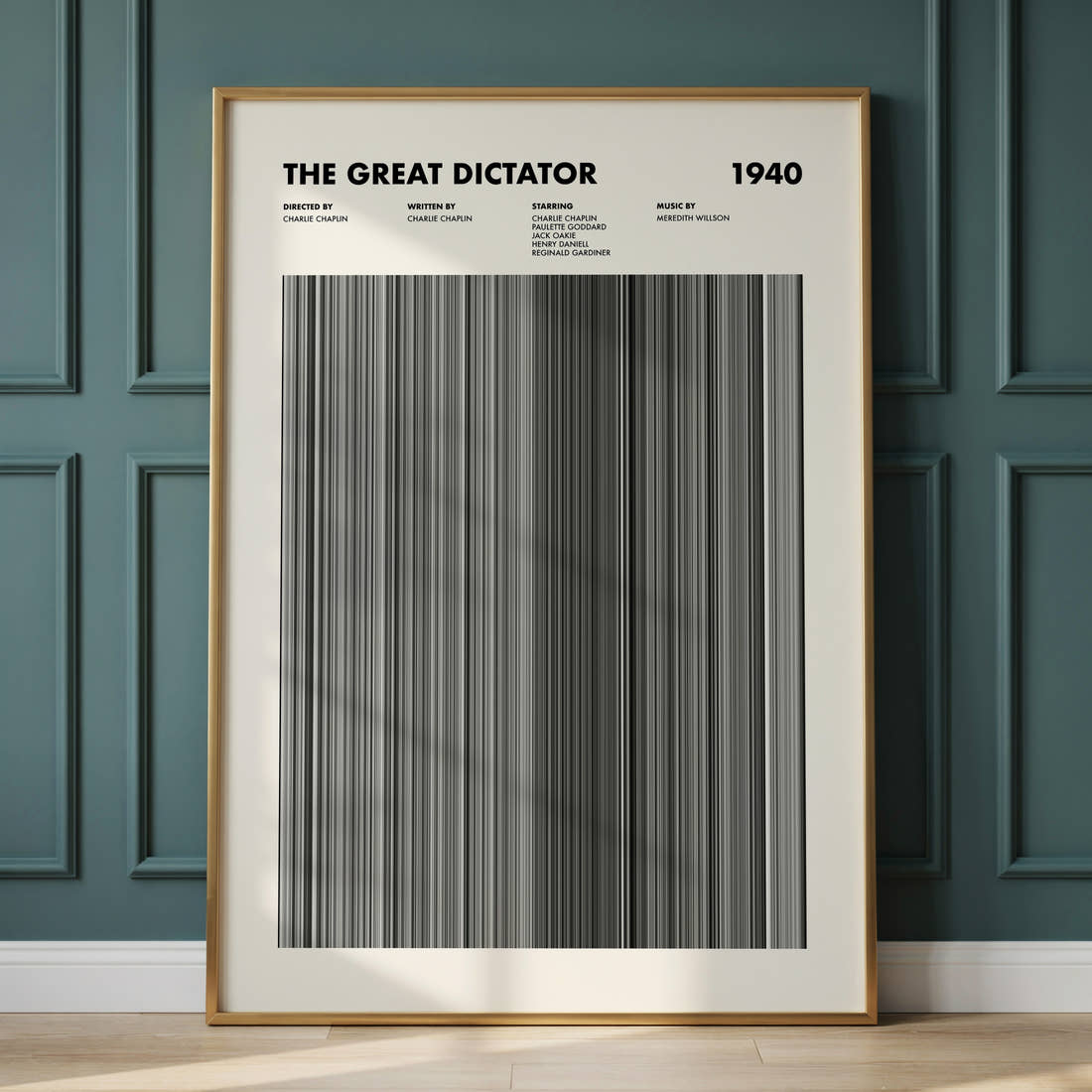 The Great Dictator Movie Barcode Poster