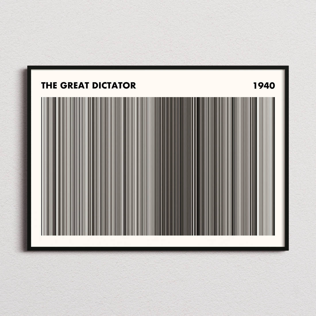 The Great Dictator Movie Barcode Poster - Simplified