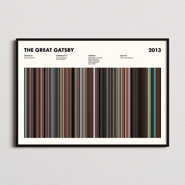The Great Gatsby Movie Barcode Poster