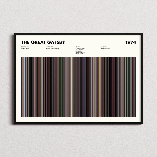 The Great Gatsby 1974 Movie Barcode Poster
