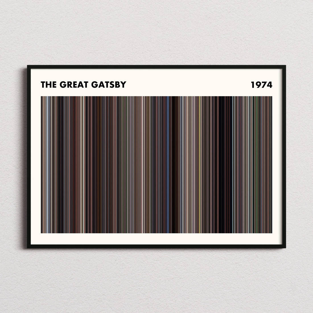 The Great Gatsby 1974 Movie Barcode Poster - Simplified