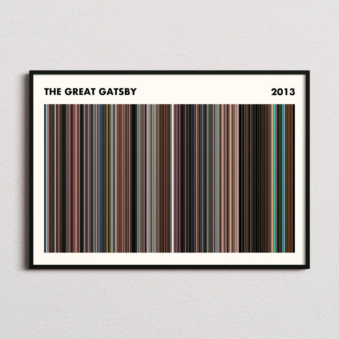 The Great Gatsby Movie Barcode Poster - Simplified