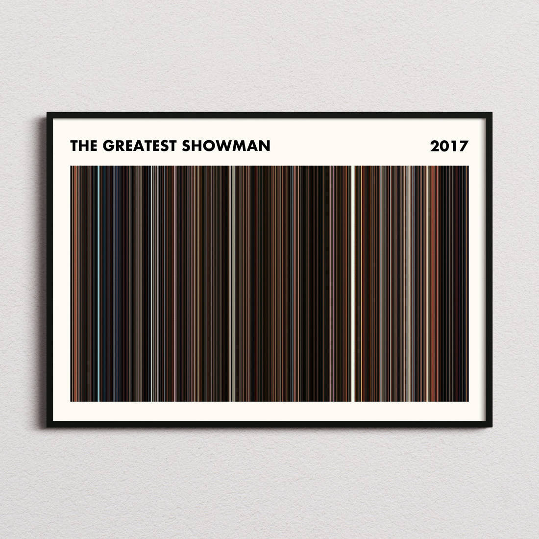 The Greatest Showman Movie Barcode Poster - Simplified