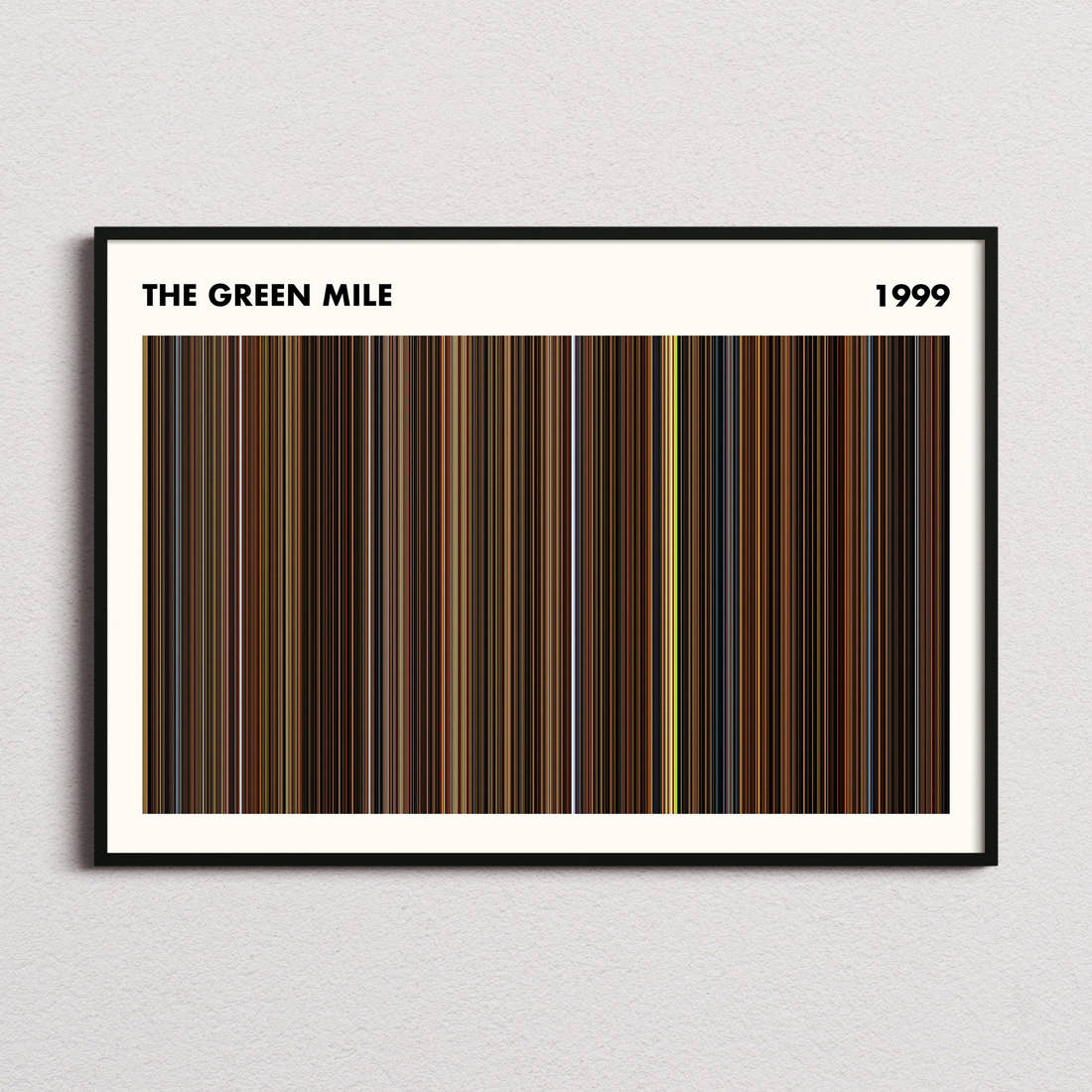 The Green Mile Movie Barcode Poster - Simplified