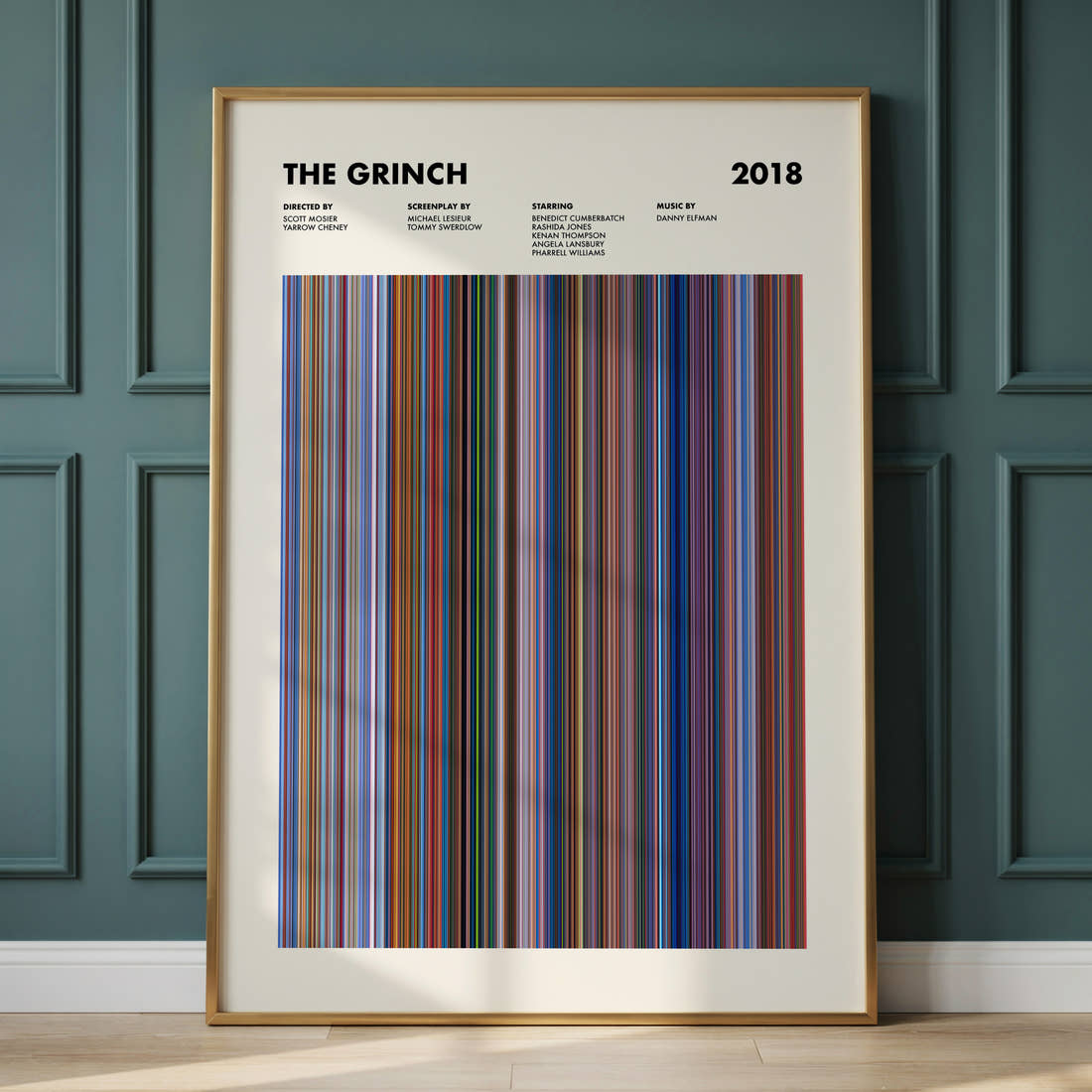 The Grinch Movie Barcode Poster