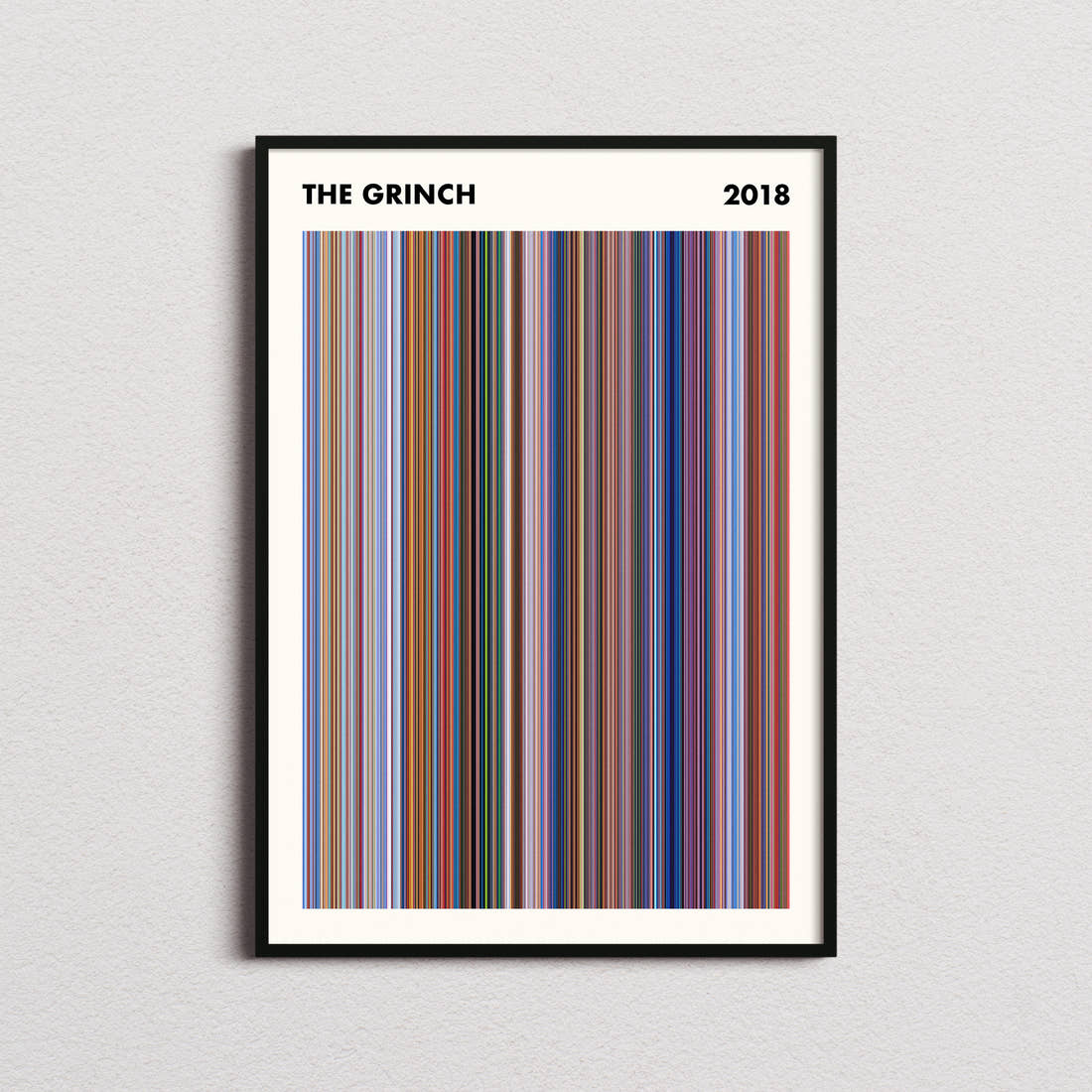 The Grinch Movie Barcode Poster - Simplified