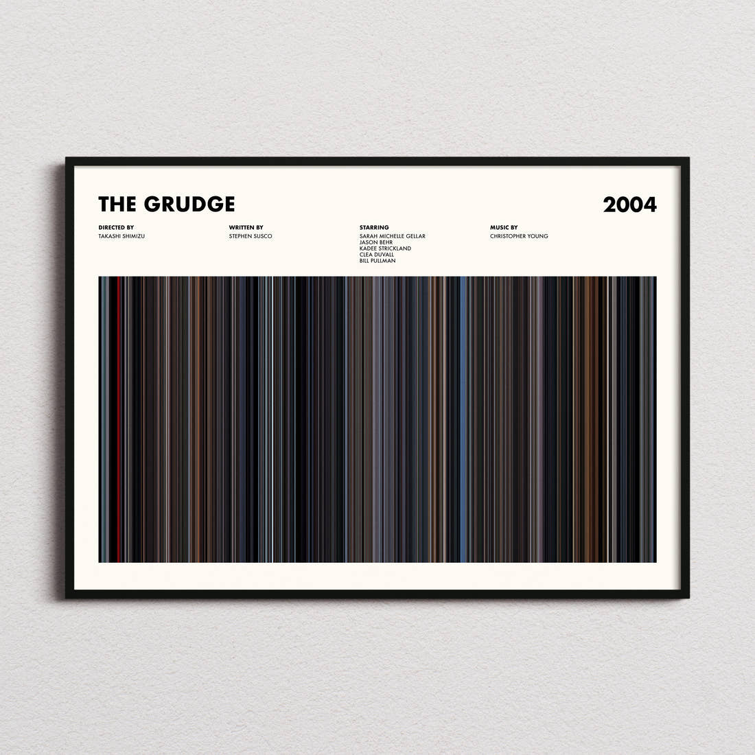 The Grudge Movie Barcode Poster