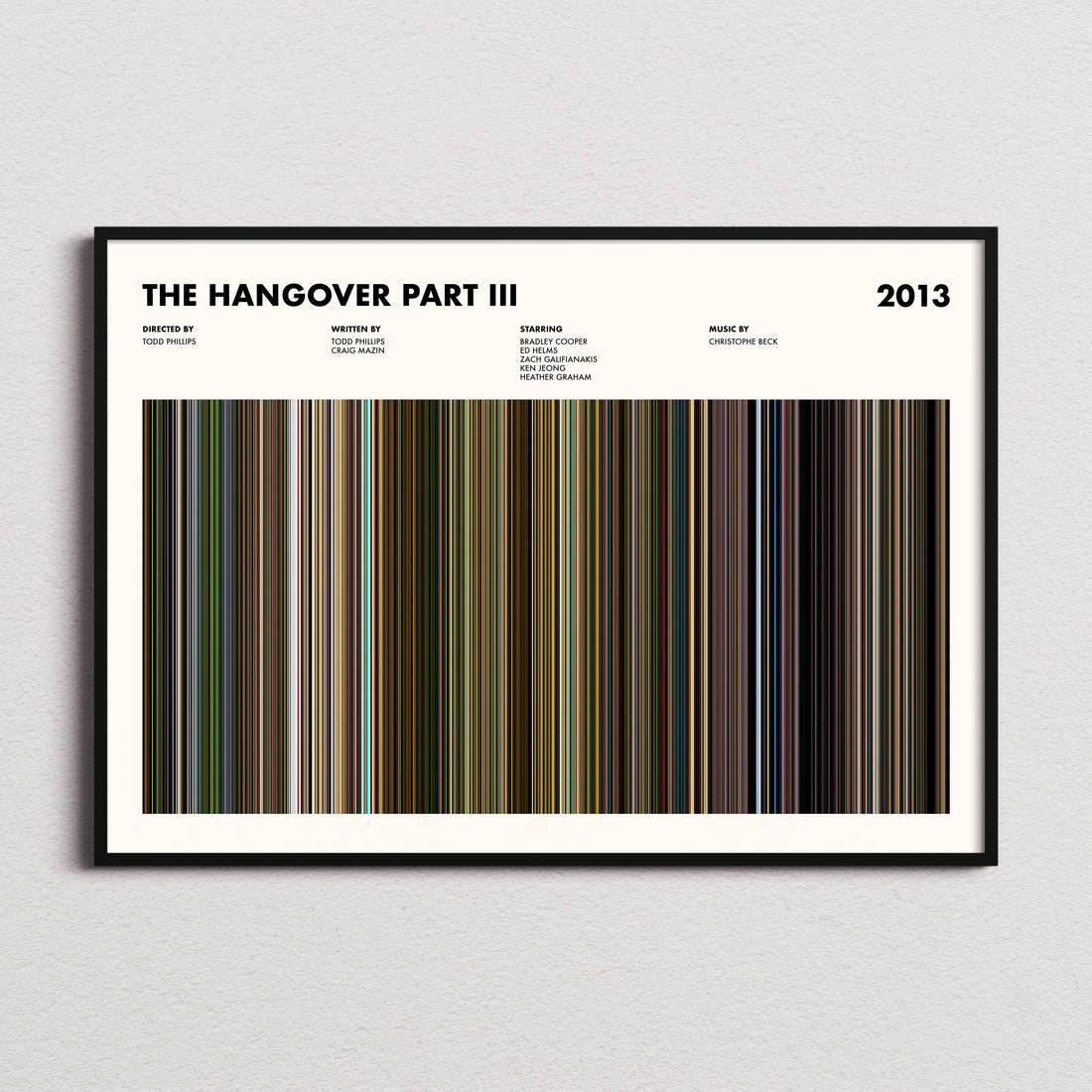 The Hangover Part III Movie Barcode Poster