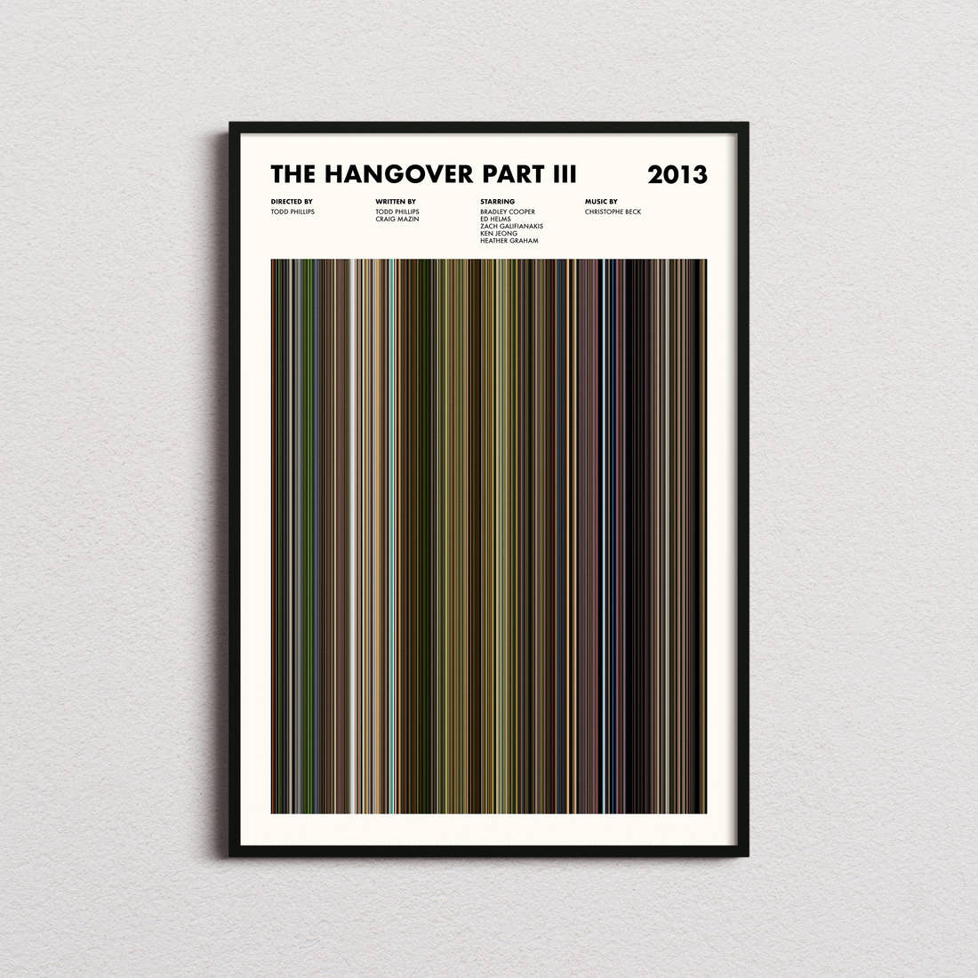The Hangover Part III Movie Barcode Poster