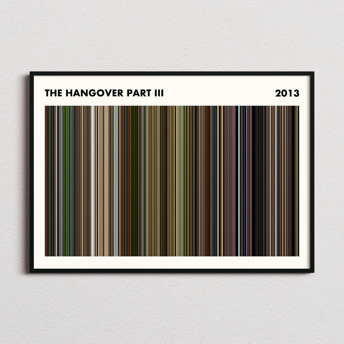The Hangover Part III Movie Barcode Poster - Simplified