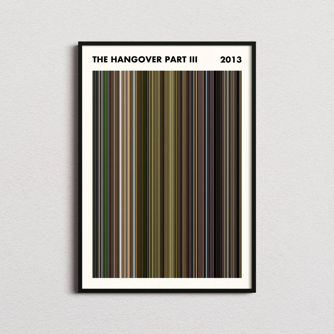 The Hangover Part III Movie Barcode Poster - Simplified