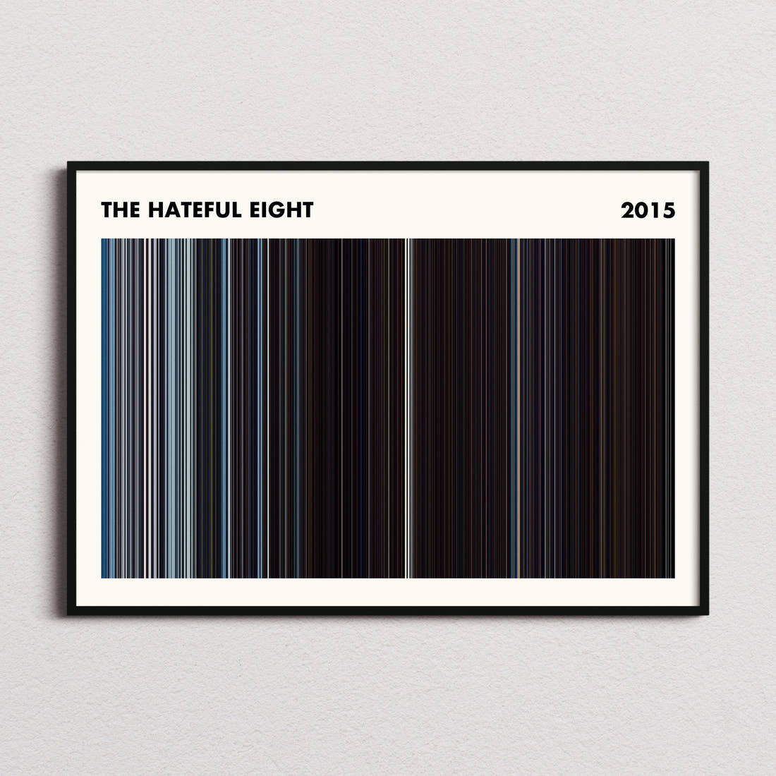 The Hateful Eight Movie Barcode Poster - Simplified