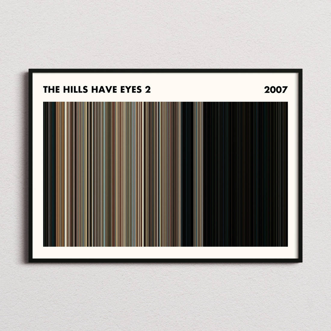 The Hills Have Eyes 2 Movie Barcode Poster - Simplified