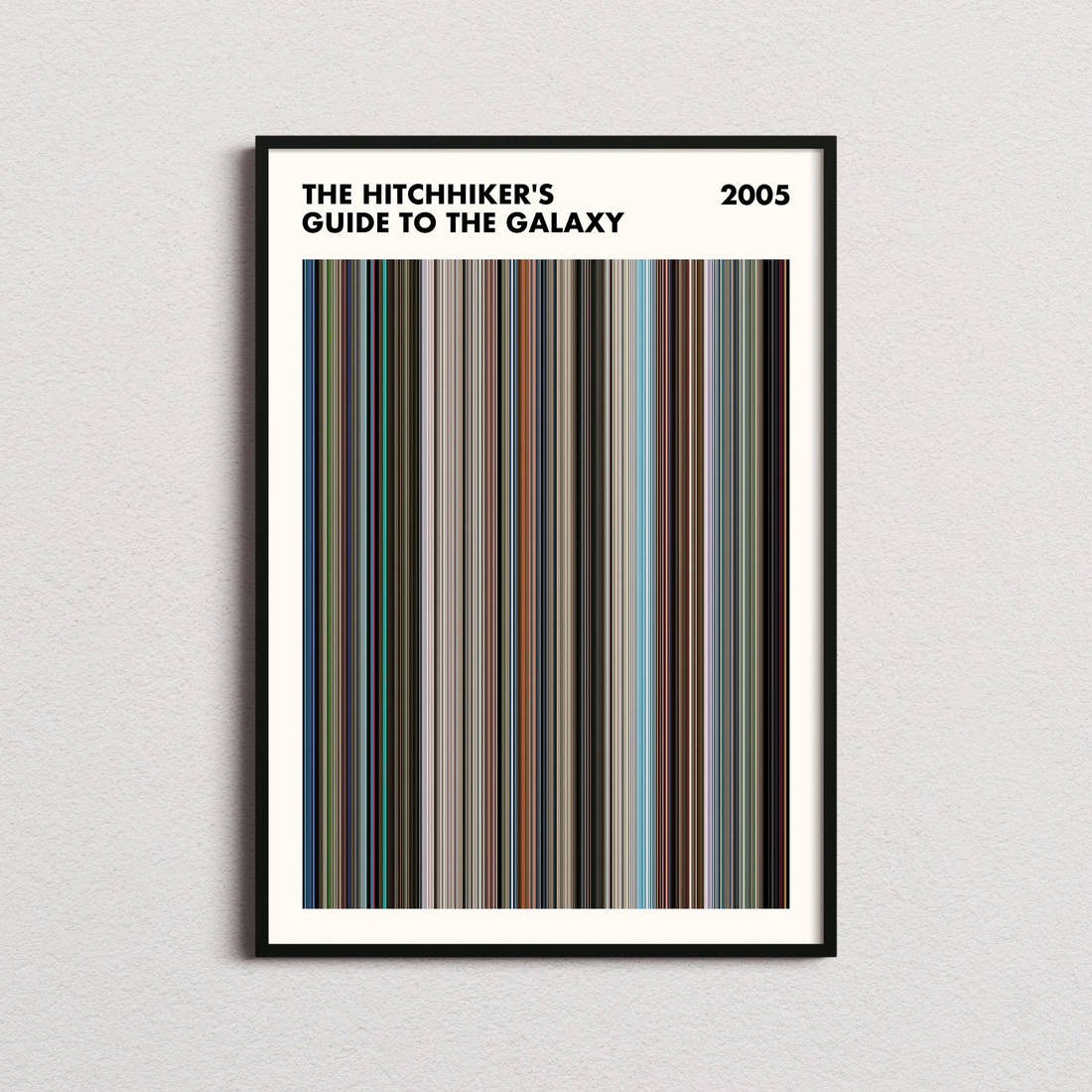 The Hitchhiker's Guide to the Galaxy Movie Barcode Poster - Simplified