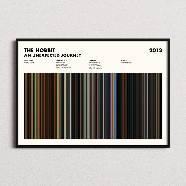 The Hobbit: An Unexpected Journey Movie Barcode Poster