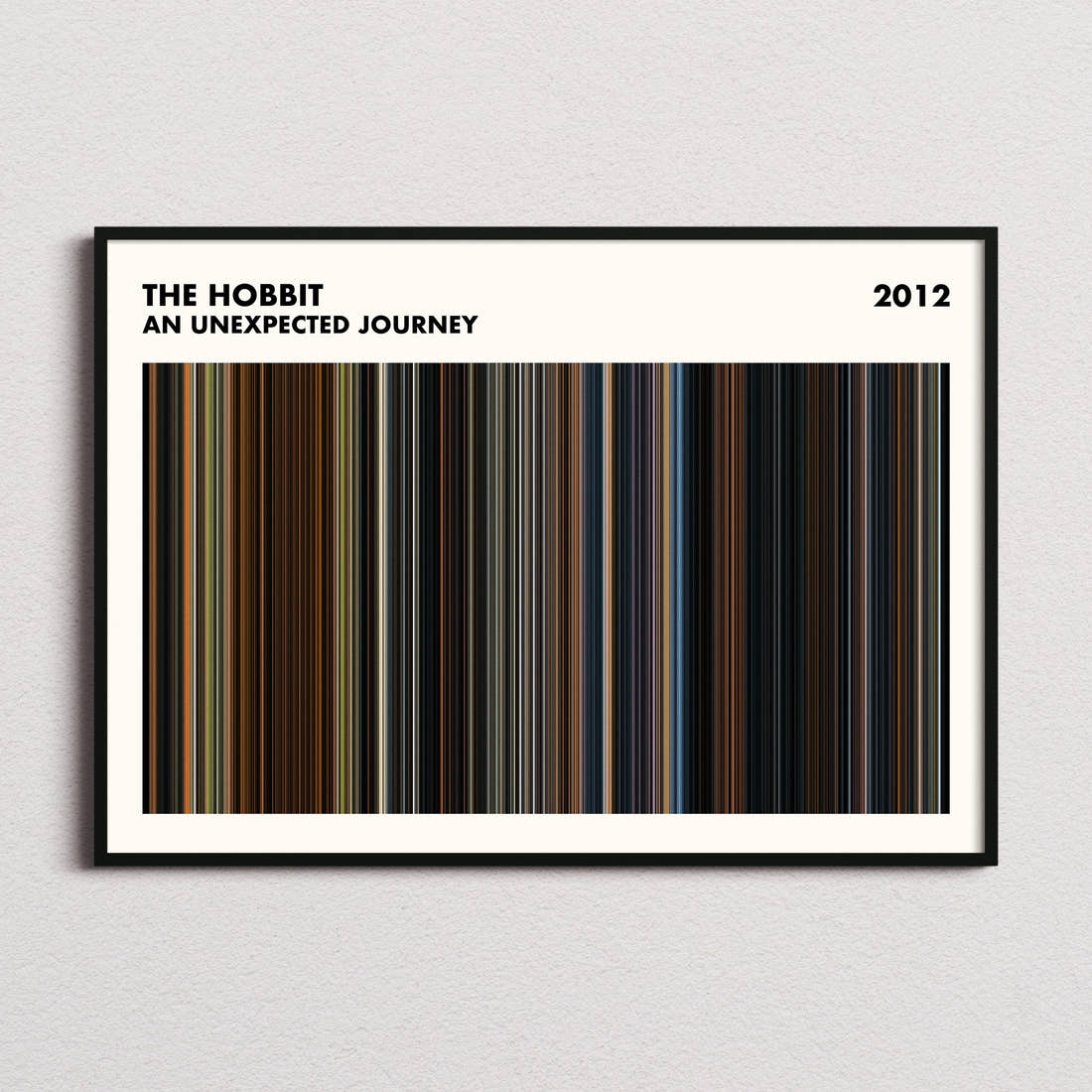The Hobbit: An Unexpected Journey Movie Barcode Poster - Simplified