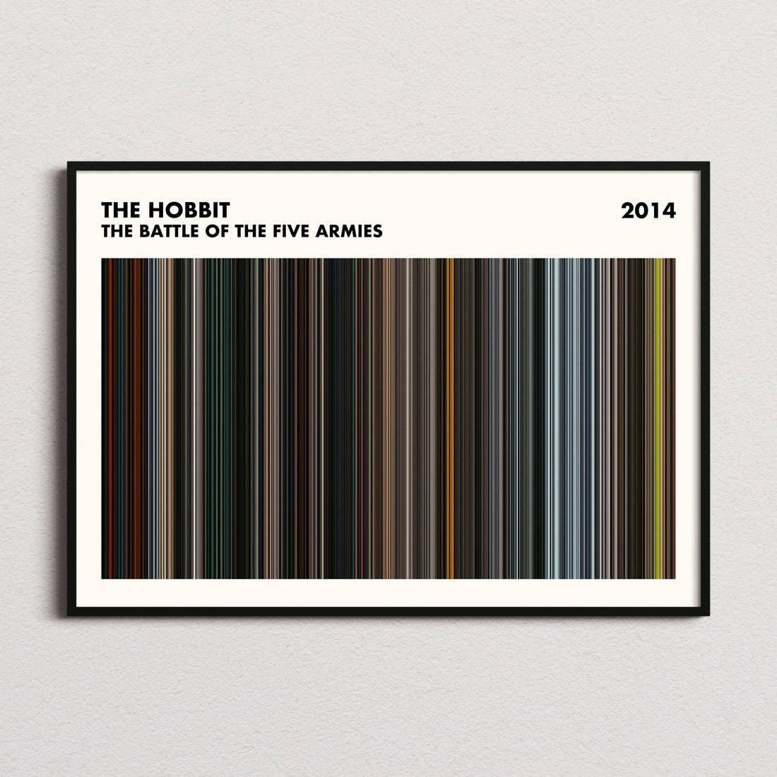 The Hobbit: The Battle of the Five Armies Movie Barcode Poster - Simplified