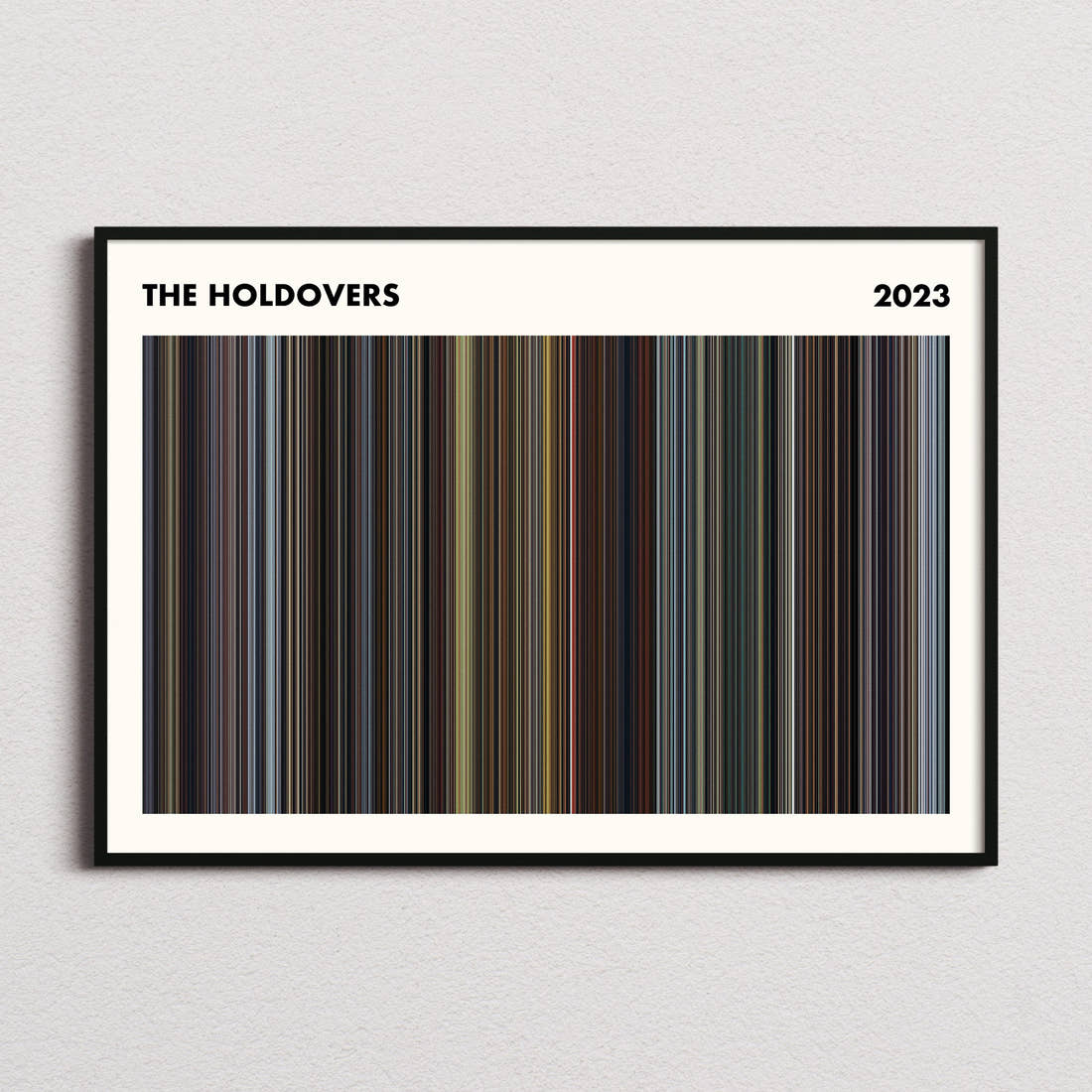 The Holdovers Movie Barcode Poster - Simplified
