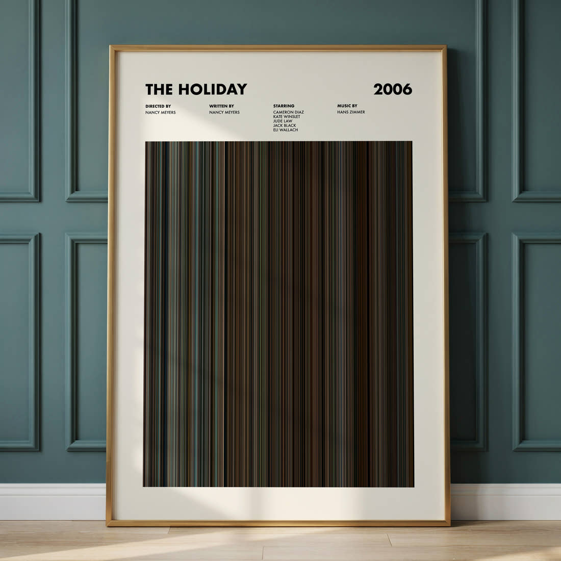 The Holiday Movie Barcode Poster