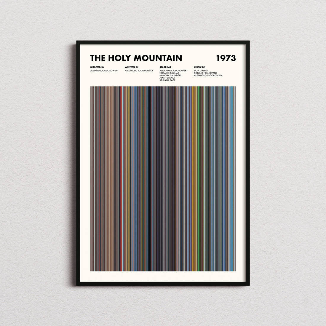 The Holy Mountain Movie Barcode Poster