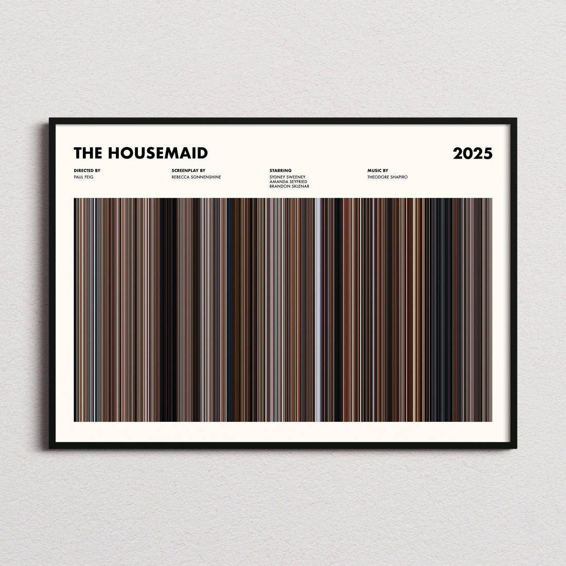 The Housemaid Movie Barcode Poster