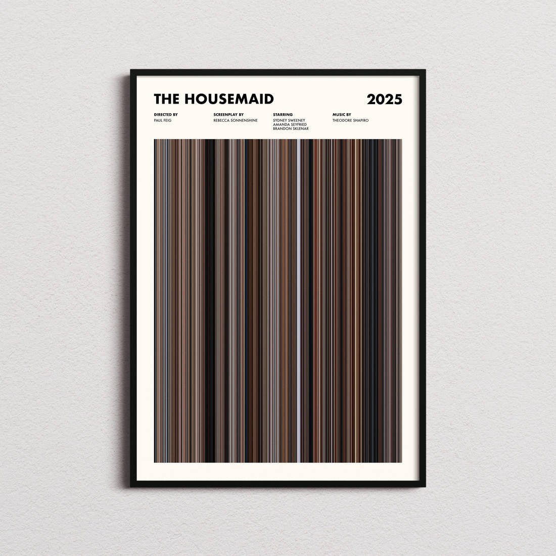 The Housemaid Movie Barcode Poster