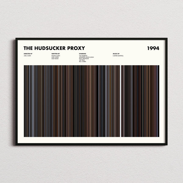 The Hudsucker Proxy Movie Barcode Poster