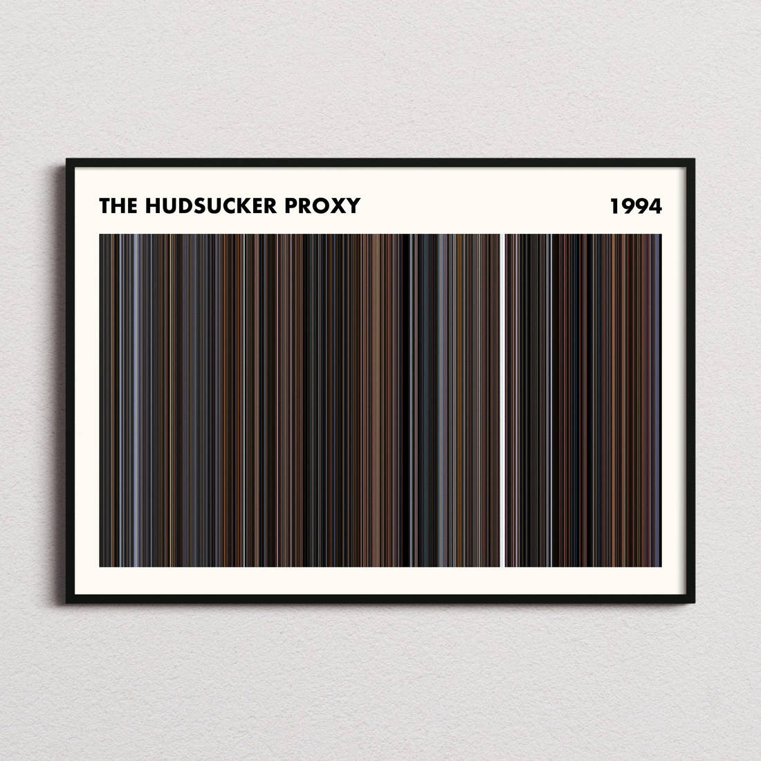The Hudsucker Proxy Movie Barcode Poster - Simplified