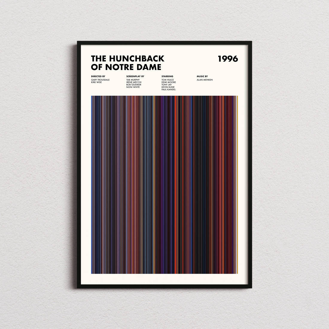 The Hunchback of Notre Dame Movie Barcode Poster