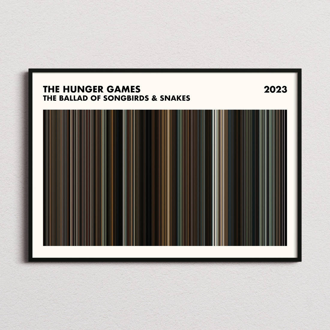 The Hunger Games: The Ballad of Songbirds & Snakes Movie Barcode Poster - Simplified