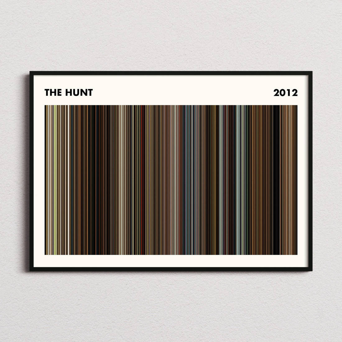 The Hunt 2012 Movie Barcode Poster - Simplified
