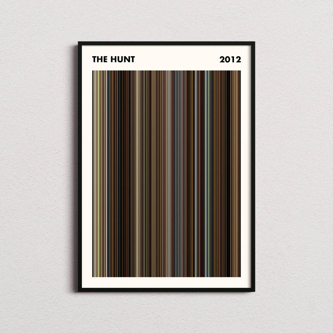 The Hunt 2012 Movie Barcode Poster - Simplified