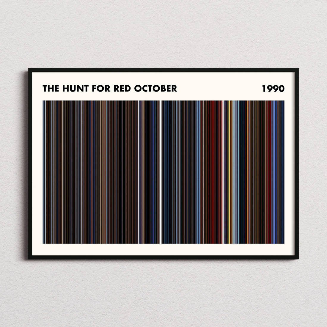 The Hunt For Red October Movie Barcode Poster - Simplified