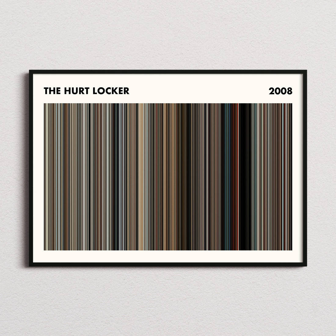 The Hurt Locker Movie Barcode Poster - Simplified