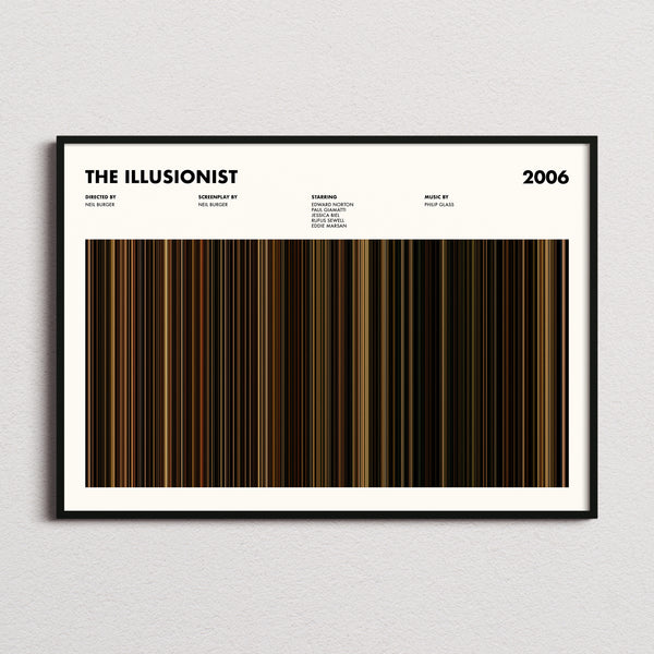 The Illusionist Movie Barcode Poster