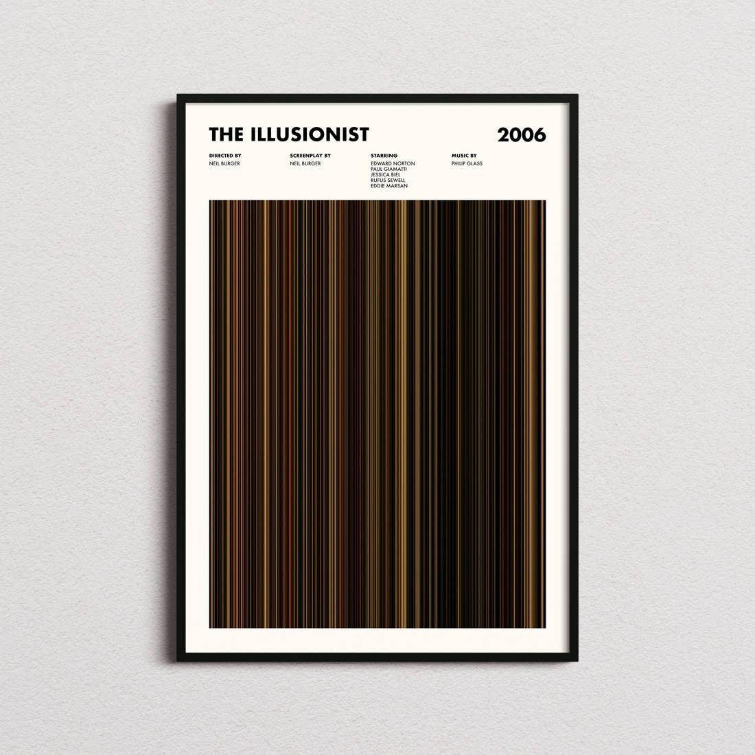 The Illusionist Movie Barcode Poster